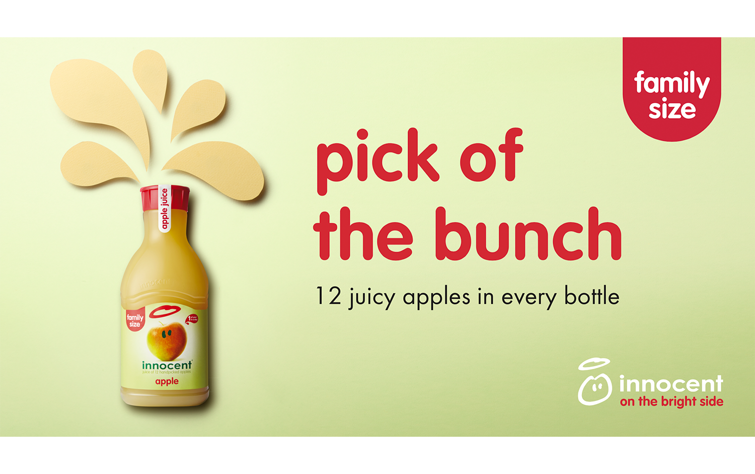 an advert for innocent apple juice